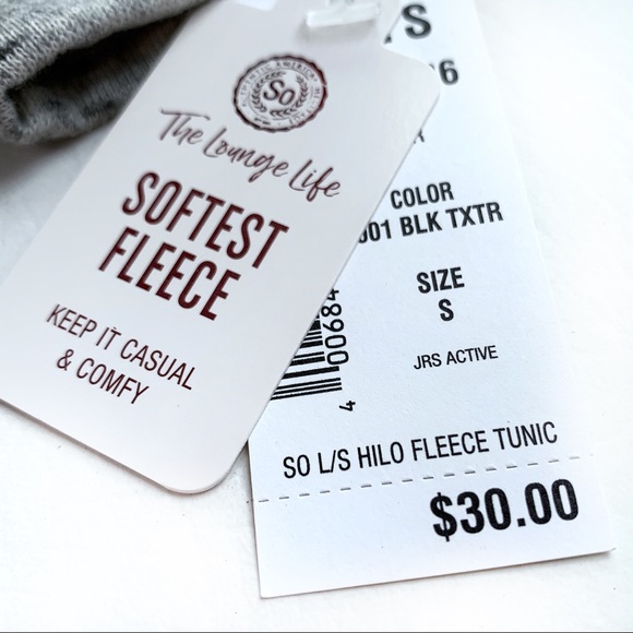 NWT SO “Softest Fleece” Lightweight Hoodie Gray/Sm - Picture 8 of 8